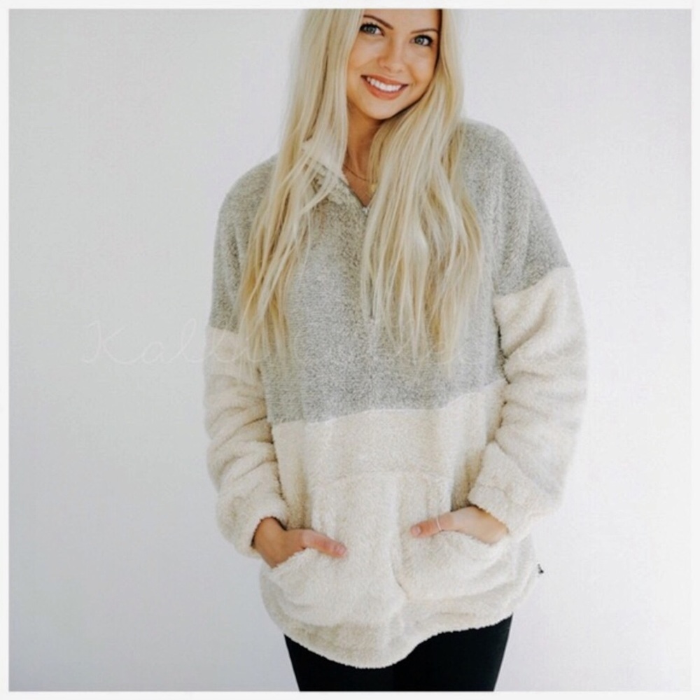 🆕🍁Super Soft TAUPE Half-Zip Pullover Sweater